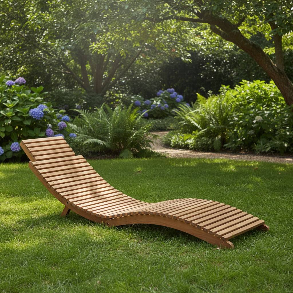Teck'Attitude - Bain de soleil pliant en teck massif Relax - TECK'Attitude - Imagen 2