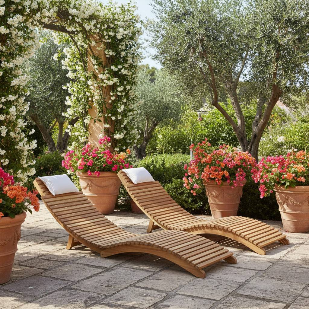 Teck'Attitude - Bain de soleil pliant en teck massif Relax - TECK'Attitude - Imagen 4