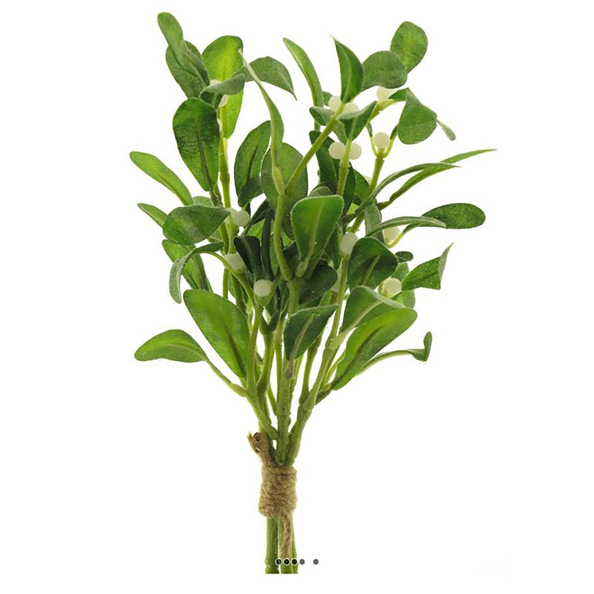 Artificielles - Bouquet de 3 branches de gui artificiel effet givré H 35 cm - Imagen 2