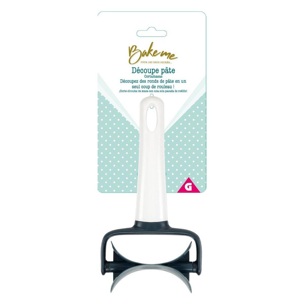 Découpe Pâte Rond "Rouleau" 17cm Gris - Image 2