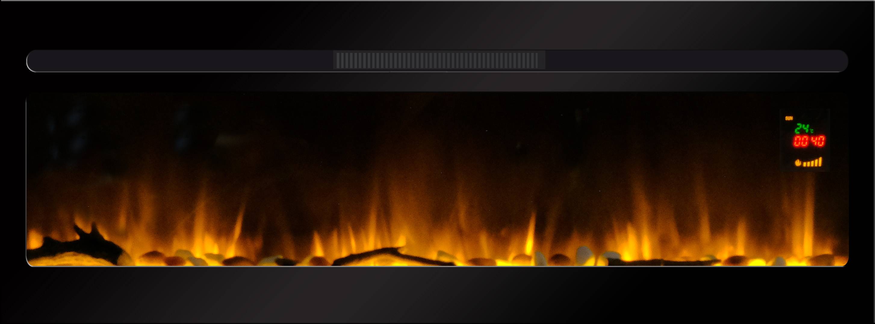 Cheminée électrique Encastrable Elysée XXL 120 cm Effet Flammes LED Chemin'Arte - Imagen 1