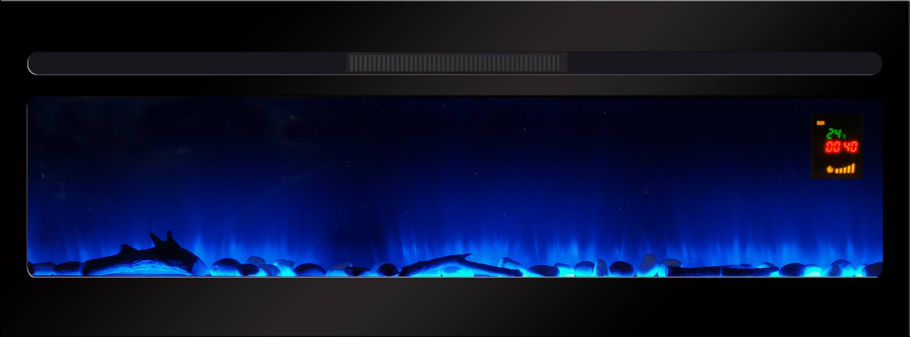 Cheminée électrique Encastrable Elysée XXL 120 cm Effet Flammes LED Chemin'Arte - Imagen 2