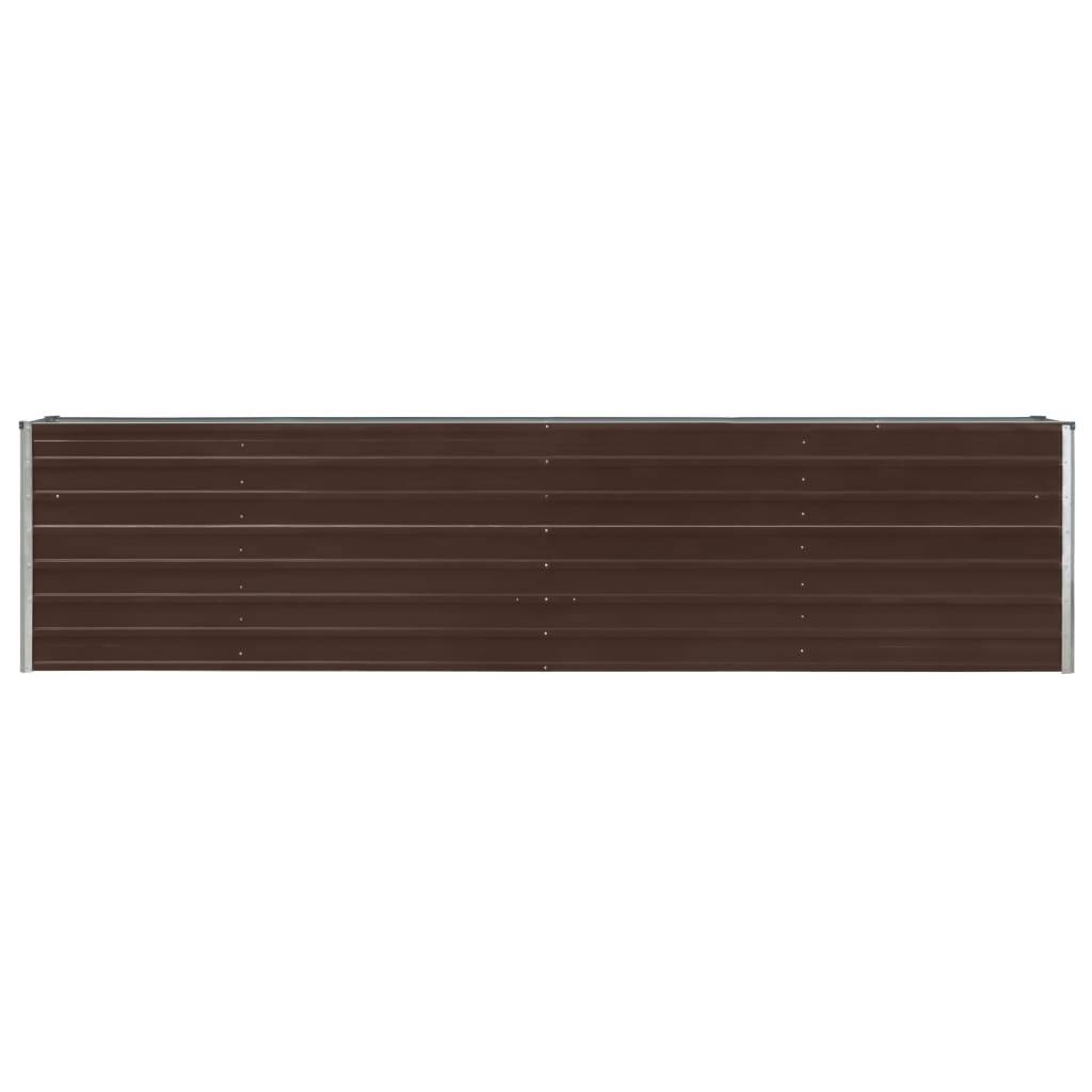 Jardinière lit surélevé plantes fleurs jardin 320 x 40 x 77 cm acier galvanisé marron - Image 2