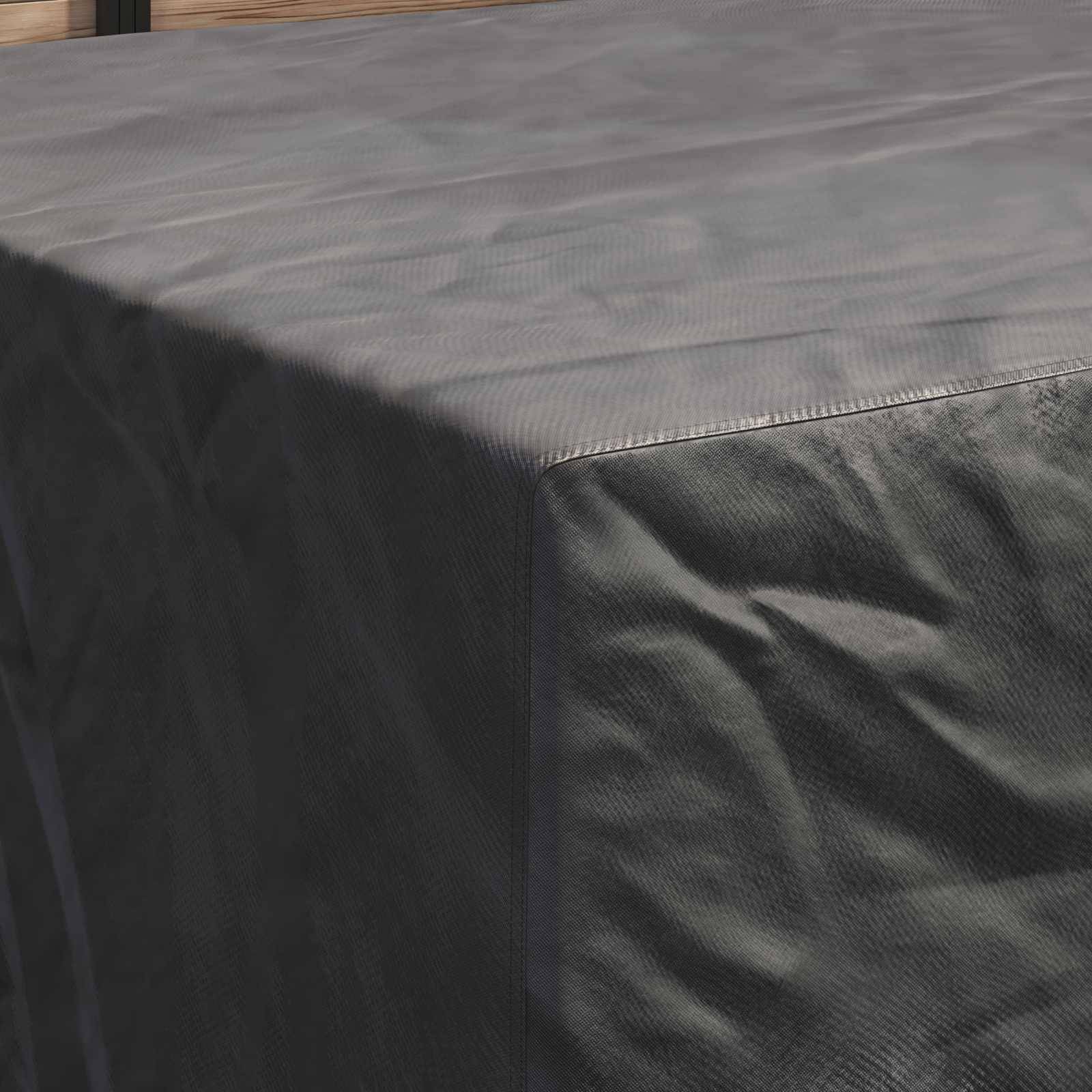 Housse de mobilier tissu 600D noir 250 x 210 x 70 cm - PANGIVO - Image 4