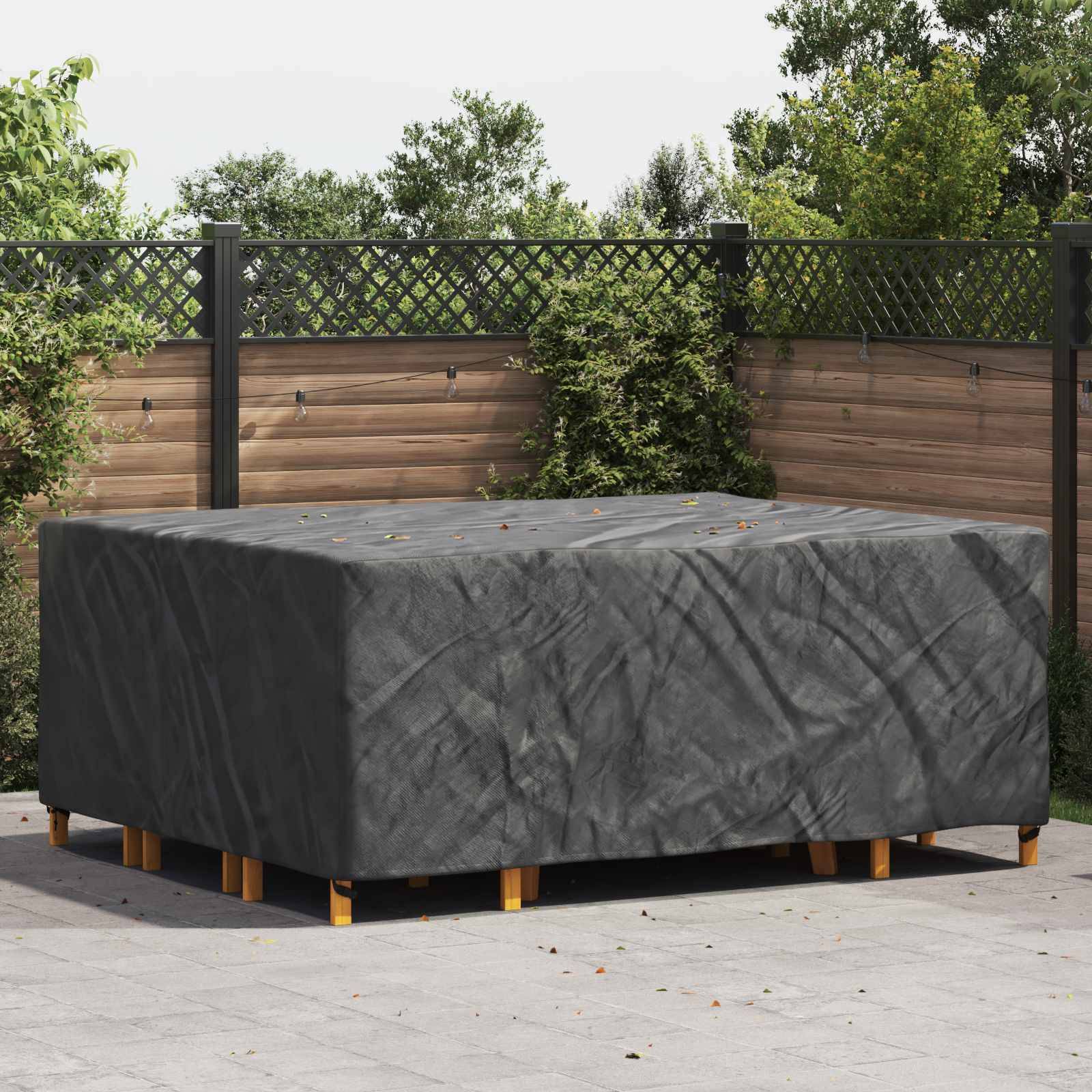 Housse de mobilier tissu 600D noir 250 x 210 x 70 cm - PANGIVO - Image 1