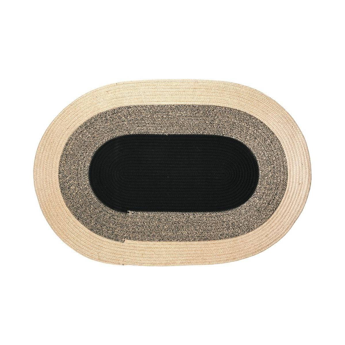 Aubry Gaspard - Tapis ovale en jute naturelle et teintée - Imagen 1