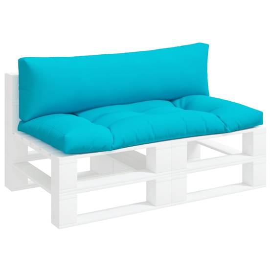 Set 2 Coussins Palette Tissu Oxford Confortable pour Salon de Jardin Terrasse Turquoise 110x58cm – ComfortXL Outdoor Living - Image 3