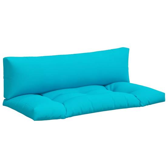 Set 2 Coussins Palette Tissu Oxford Confortable pour Salon de Jardin Terrasse Turquoise 110x58cm – ComfortXL Outdoor Living - Image 2