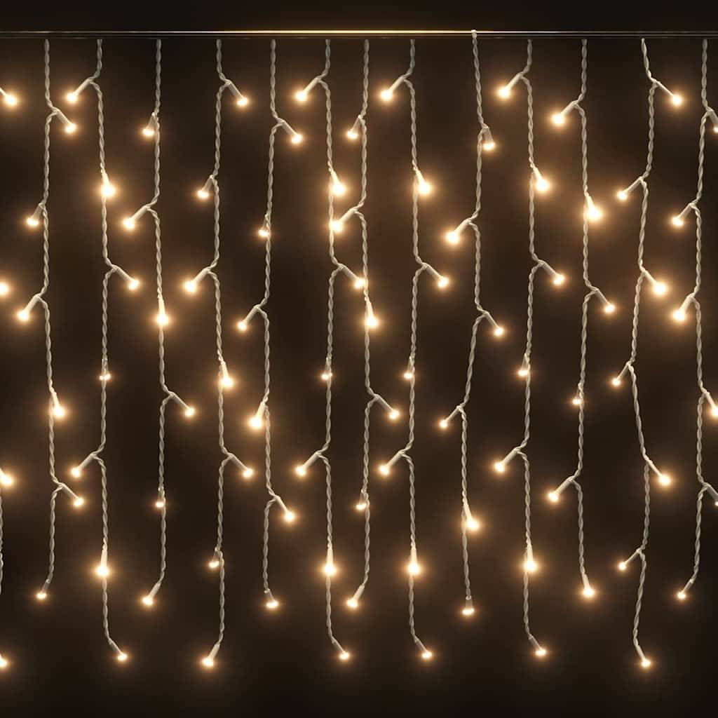 Rideau Lumineux Glaçons 400 LED Décoration Noël 10m Blanc Chaud – ComfortXL Outdoor Living - Image 5