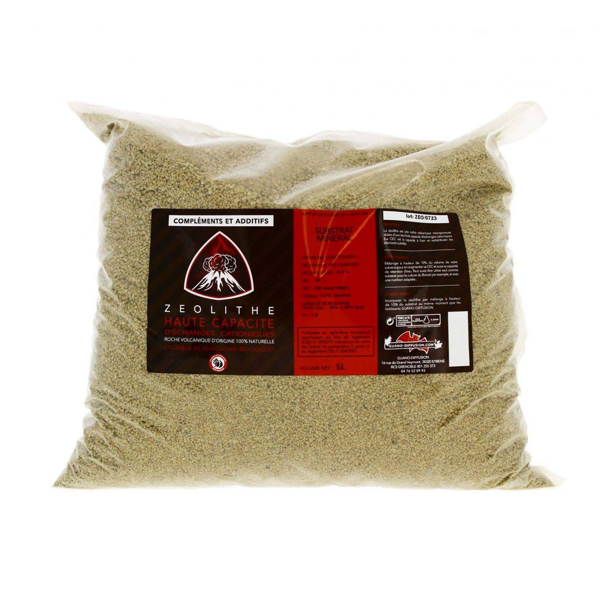 Zéolithe - Substrat d'origine volcanique - Guano Diffusion - 5L