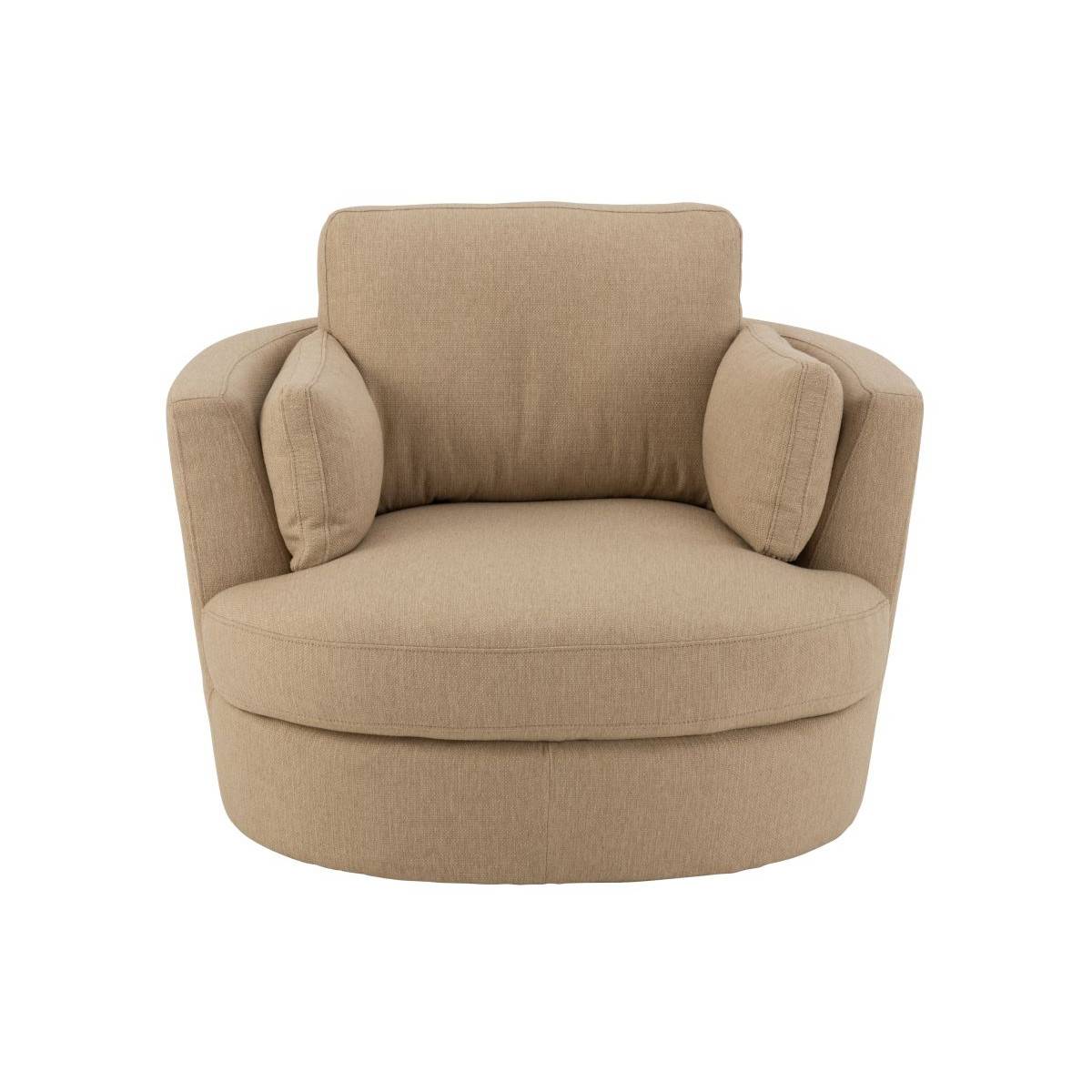 J-Line - Fauteuil Pivotant "Swiv" 109cm Beige - Image 2