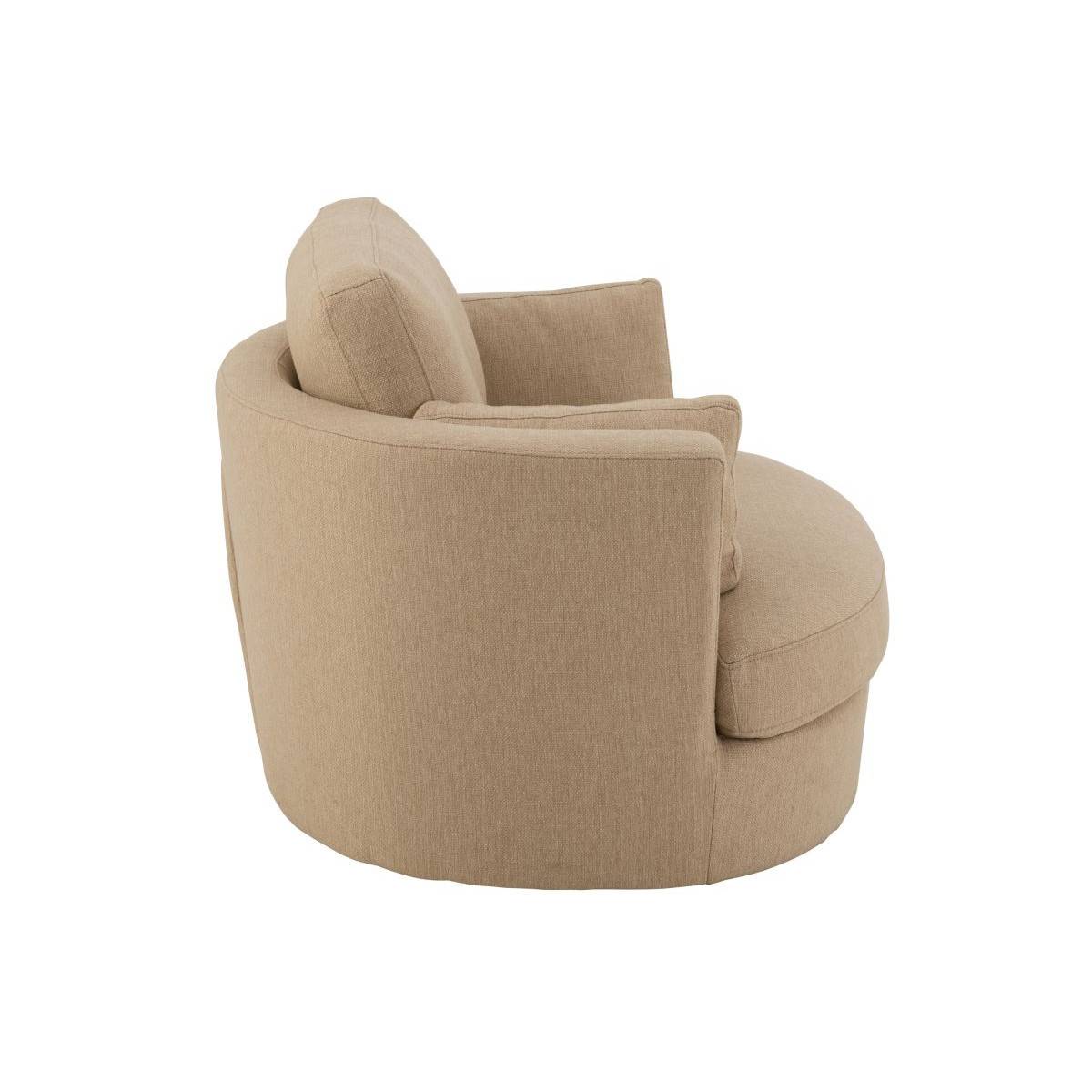 J-Line - Fauteuil Pivotant "Swiv" 109cm Beige - Image 3
