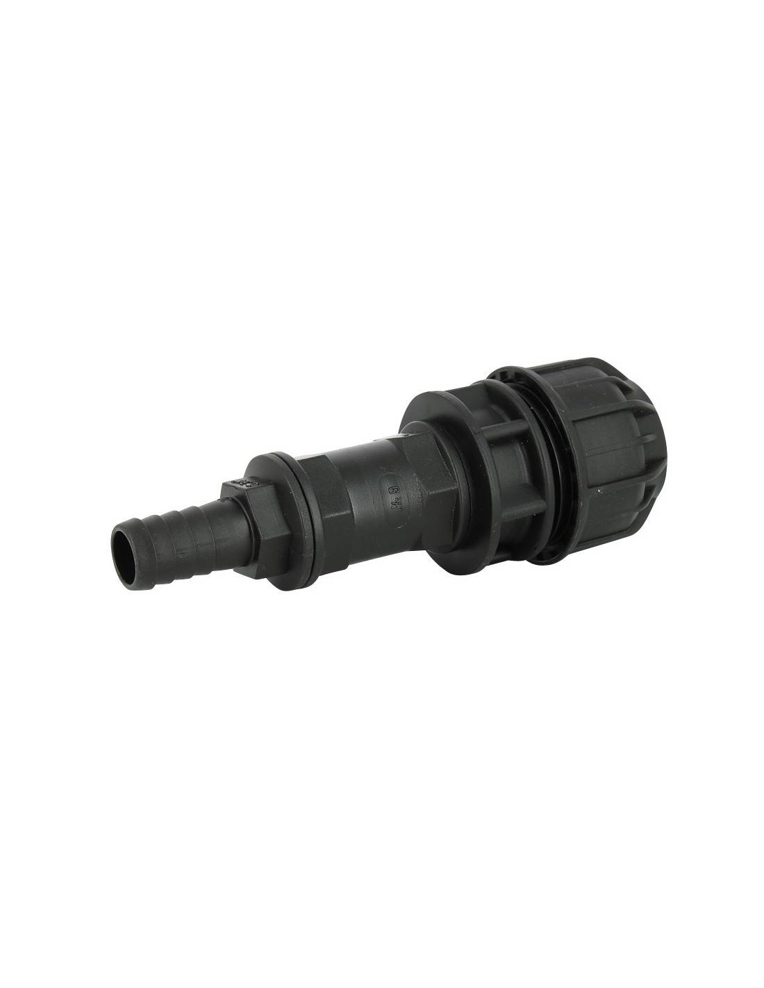 Raccord droit cannelé 20 mm - kit couplage cuve - Imagen 1