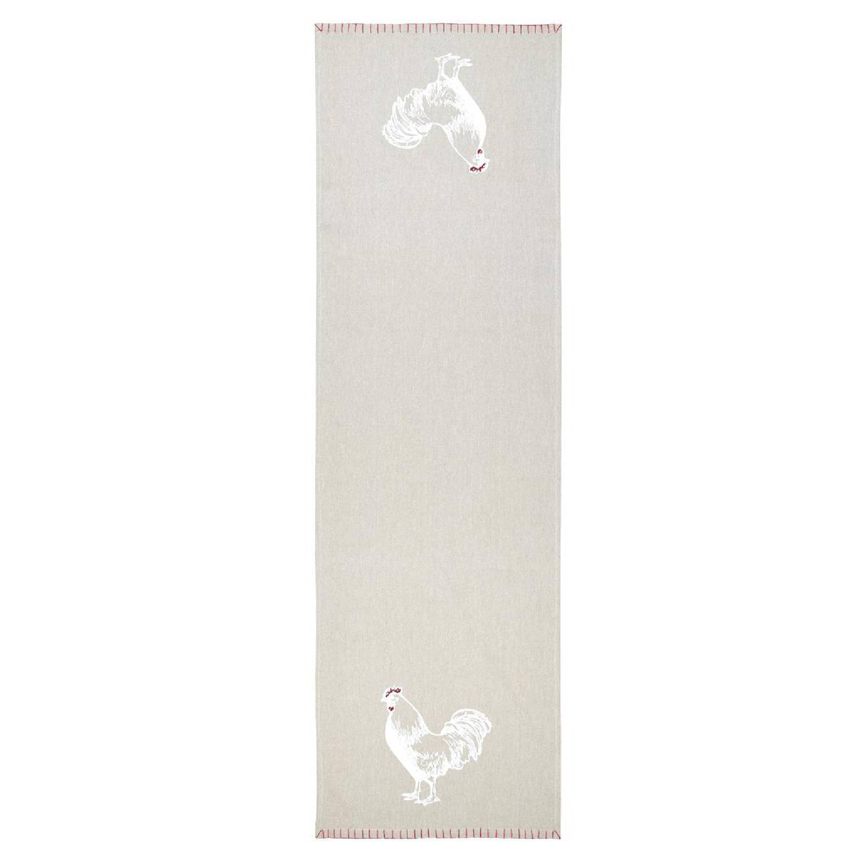 Lovely Casa - Chemin de table coq en coton - LOVELY CASA - Coton - Naturel - Imagen 1