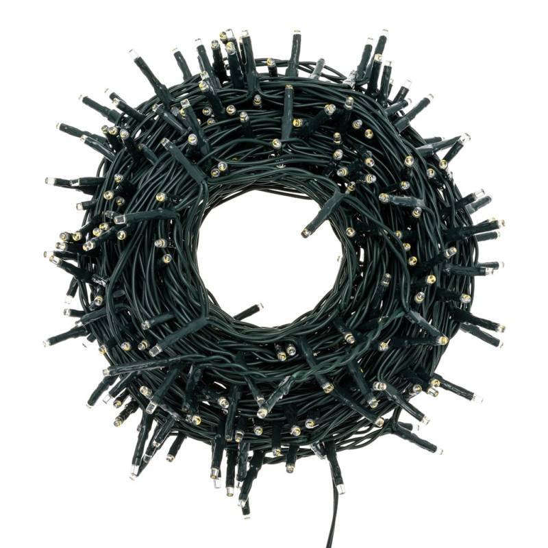 Lotti - Guirlande LED blanc chaud Multi Flash 18M 300 miniLED câble vert foncé IP44 Lotti - Imagen 4