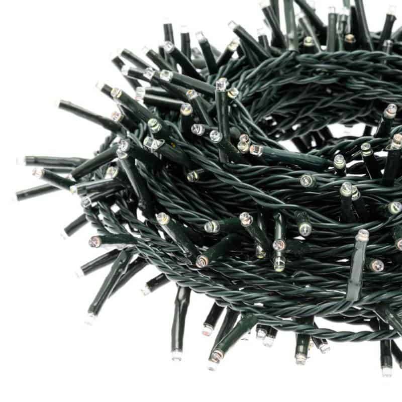 Lotti - Guirlande LED blanc chaud Multi Flash 18M 300 miniLED câble vert foncé IP44 Lotti - Imagen 5