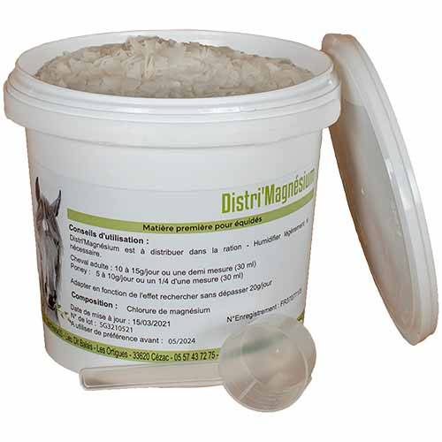 Magnésium pour Cheval, Distri'Magnésium (Chlorure de magnésium) - 1kg - DistriHorse33 - Imagen 1