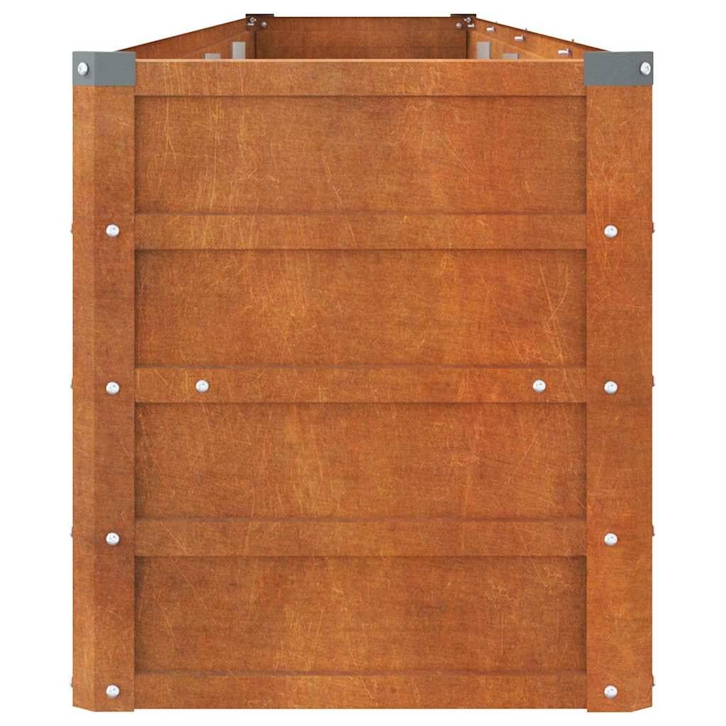 ComfortXL - Carré potager acier Corten pour jardin et terrasse effet rouillé 320x40x45cm – ComfortXL Outdoor Living - Image 5