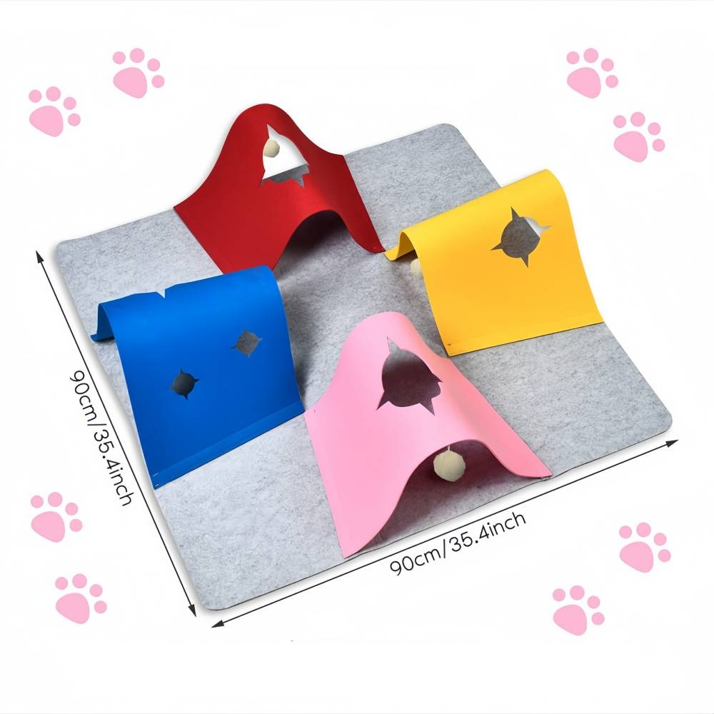 IntiMeg - Jouet en feutre tunnel pliable pour petits animaux IntiMeg - Image 4