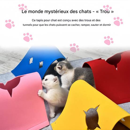 IntiMeg - Jouet en feutre tunnel pliable pour petits animaux IntiMeg - Image 7