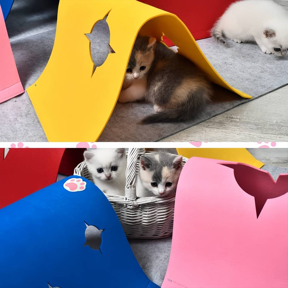 IntiMeg - Jouet en feutre tunnel pliable pour petits animaux IntiMeg - Image 5