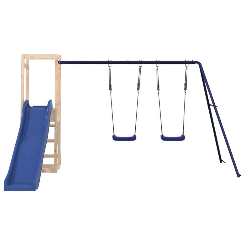 Helloshop26 - Aire de jeux d'extérieur balançoires toboggan portiques robuste jeux jardin 308 x 321 x 169 cm bois de pin massif - Imagen 2