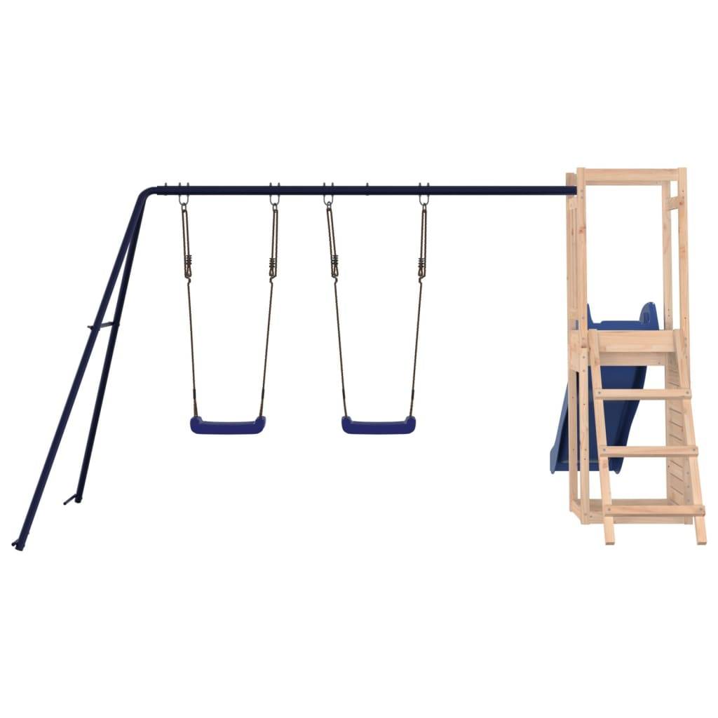 Helloshop26 - Aire de jeux d'extérieur balançoires toboggan portiques robuste jeux jardin 308 x 321 x 169 cm bois de pin massif - Imagen 4