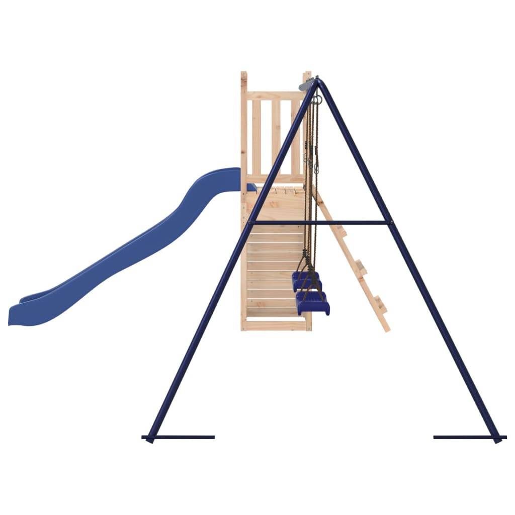 Helloshop26 - Aire de jeux d'extérieur balançoires toboggan portiques robuste jeux jardin 308 x 321 x 169 cm bois de pin massif - Imagen 3
