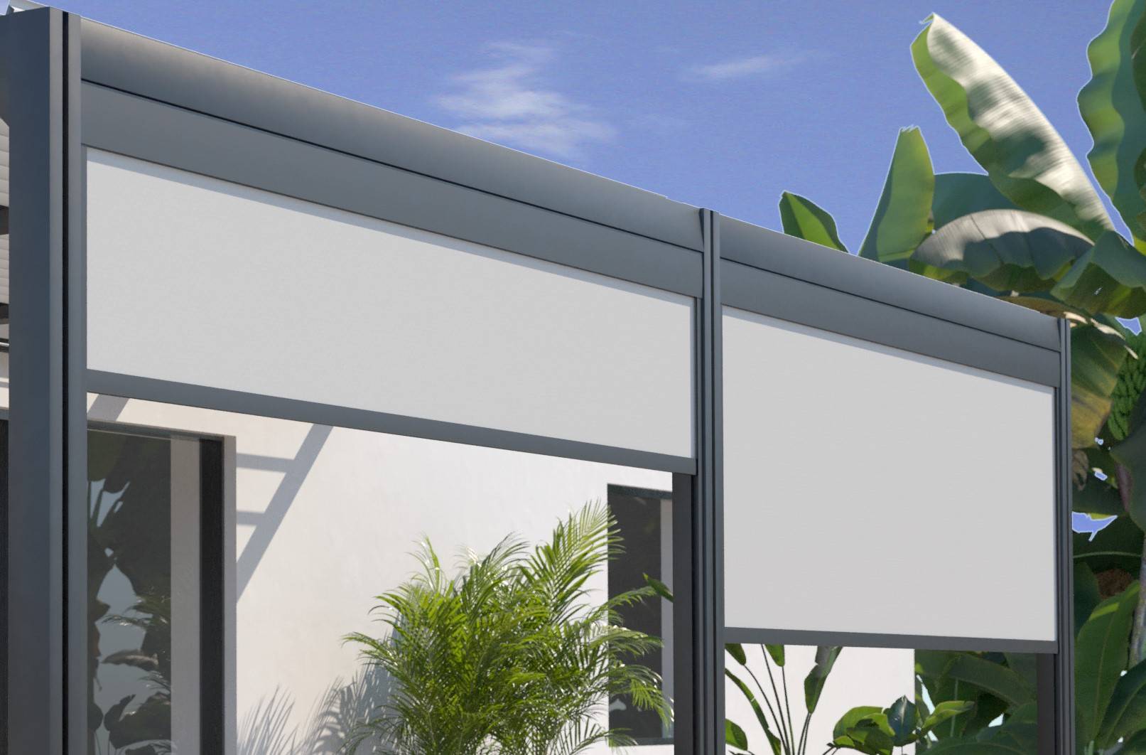 Couleurs du monde - Store brise-vue frontal 3m pour pergola bioclimatique  - Couleurs du Monde