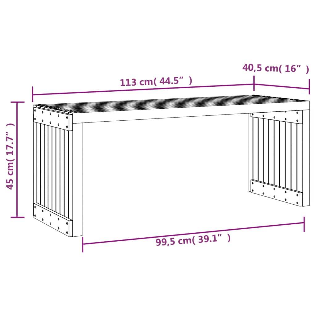 Maison Chic - Banc de jardin - Banc d'extérieur - Banquette extensible 212,5x40,5x45 cm bois massif douglas - Imagen 10