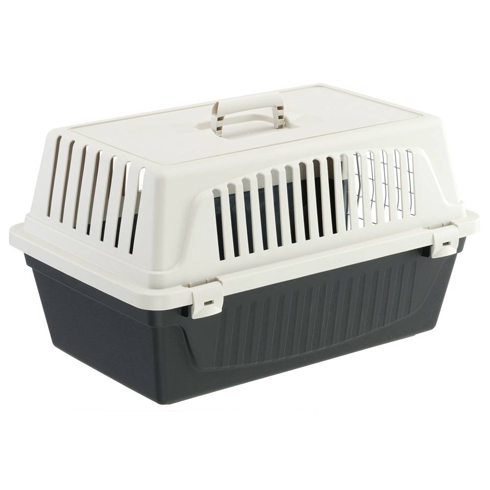 Ferplast - Ferplast Caisse de Transport Chat, Cage de Transport pour Chiens Petits et Chats jusqu'à 8 Kg, Porte en Fer Plastifié, Fentes d'aération, 37 x 58 x h - Imagen 7
