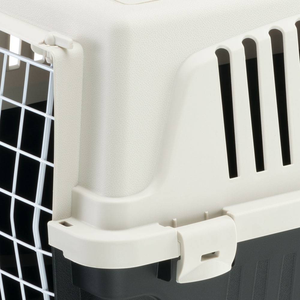 Ferplast - Ferplast Caisse de Transport Chat, Cage de Transport pour Chiens Petits et Chats jusqu'à 8 Kg, Porte en Fer Plastifié, Fentes d'aération, 37 x 58 x h - Imagen 5