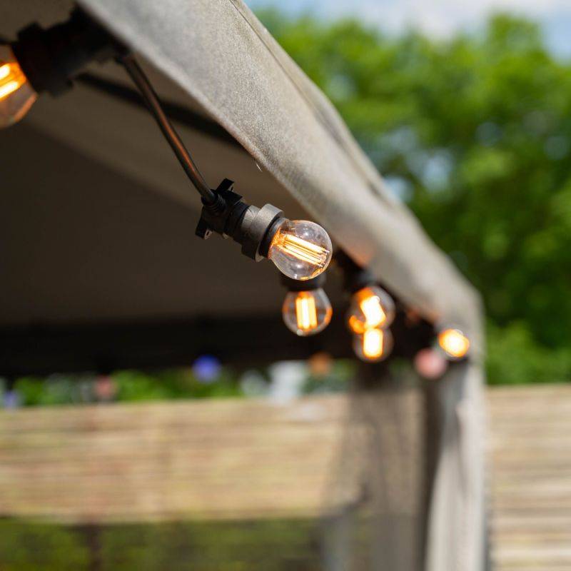 Xanlite - Guirlande Guinguette LED Noire, Compatible Ampoules E27, 5m Extensible - GRL5230VB - Image 2