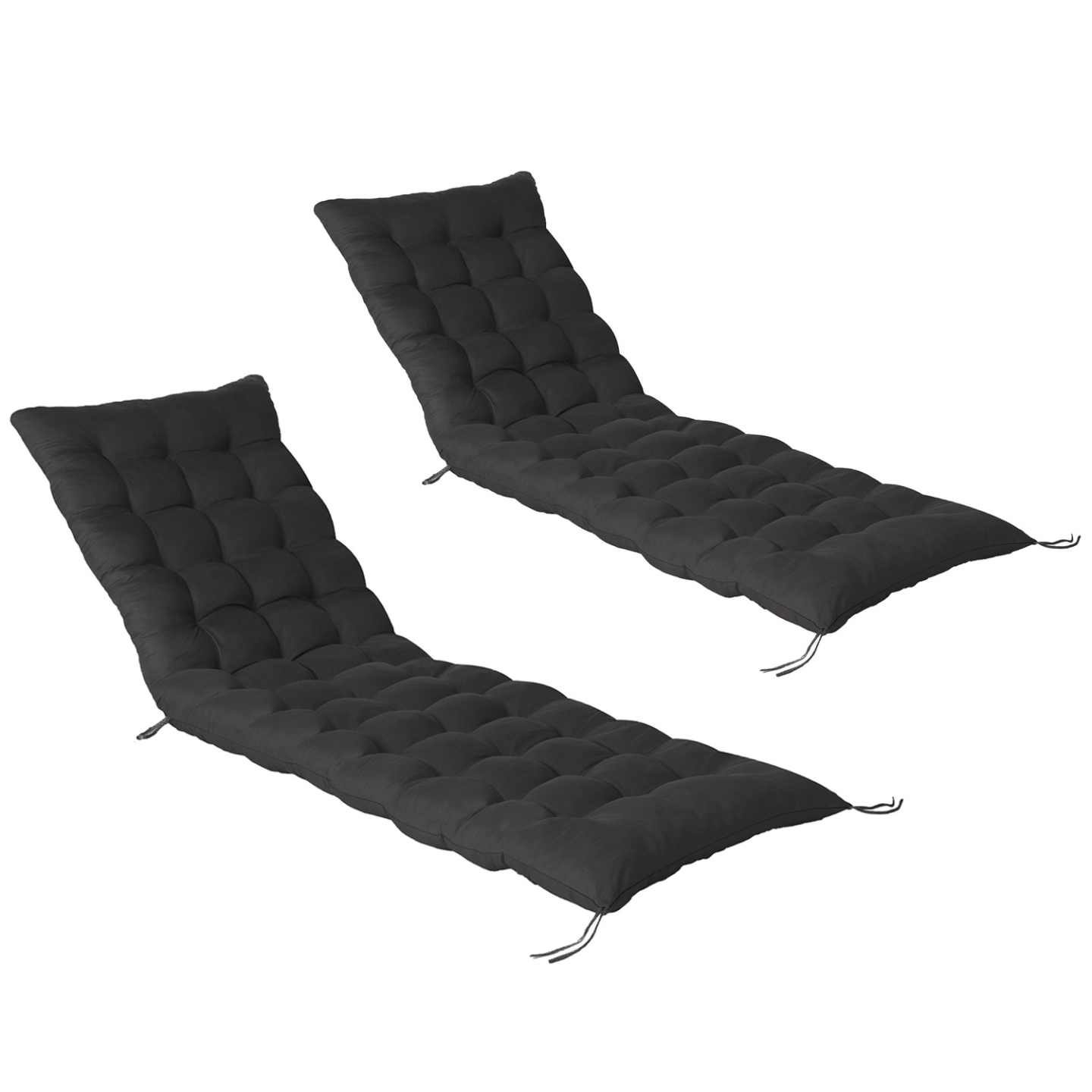 Lot de 2 coussins universel de transat ADAM 180 cm noir - Image 2
