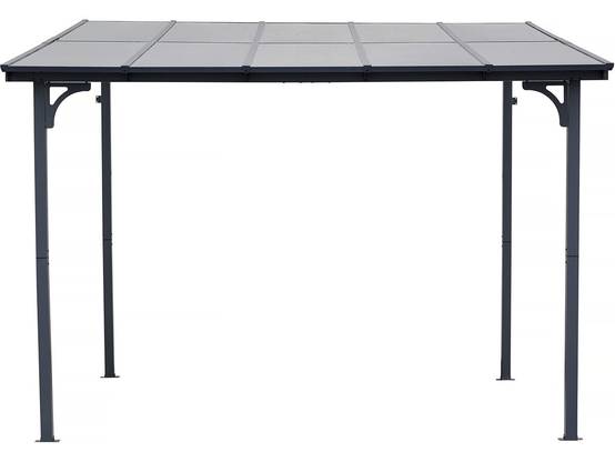 Pergola Tonnelle Adossée "marvin" - 3 X 3 M - 304 X 298 X 243 Cm - Gris Foncé -habitat Et Jardin - Image 1