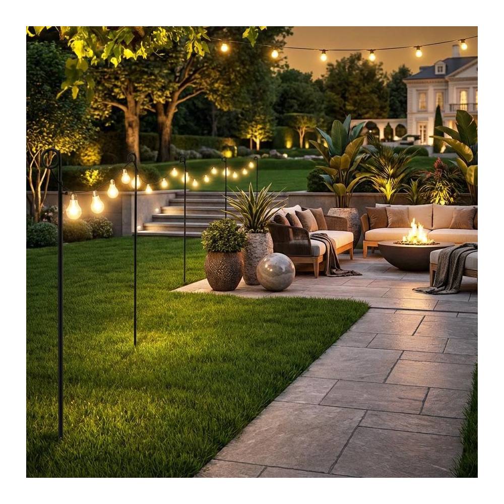 Esschert Design - Support pour guirlande et éclairages extérieurs Lot de 10 Esschert's Garden - Imagen 2