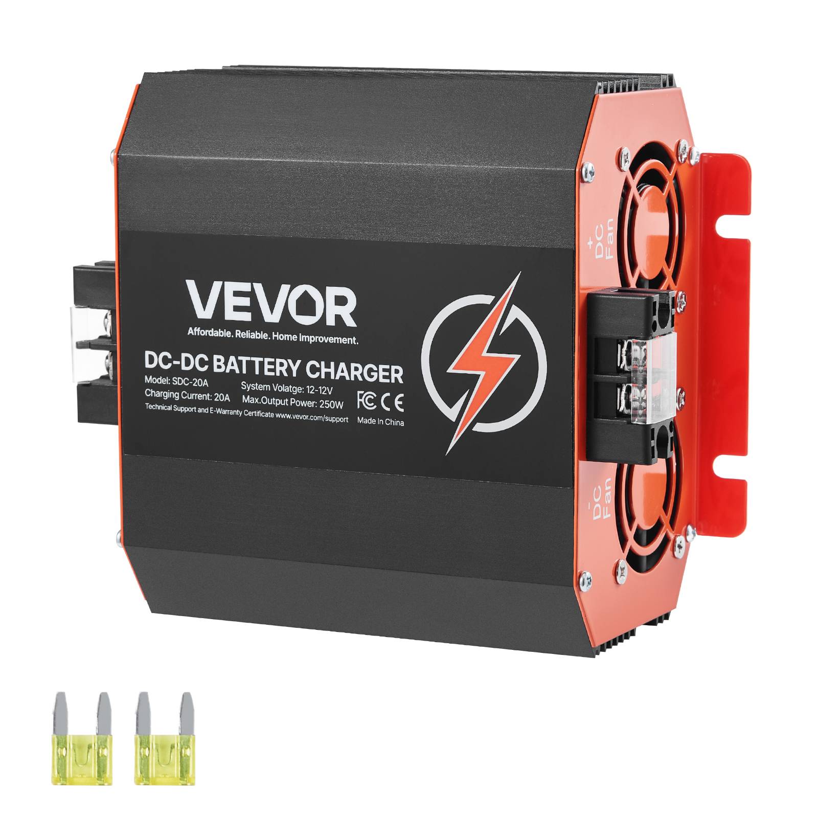 Vevor - VEVOR Chargeur batterie CC-CC 12 V 20 A, 250 W, plomb, lithium, AGM. Voitures.