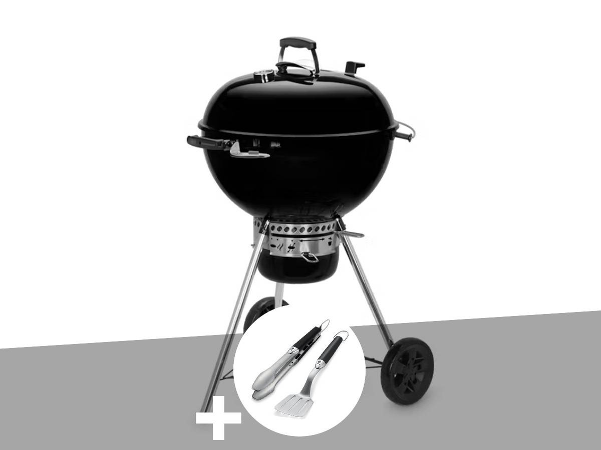 Weber - Barbecue charbon Master-Touch GBS 57 cm E-5750 Noir + Kit ustensiles Premium 2 pièces – Weber