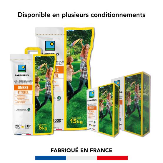 Gazon Ombre et Soleil - Performant en Conditions Ombragées - Adapté aux Zones Ensoleillées - Fin et Dense - 1KG - BARENBRUG - Image 6
