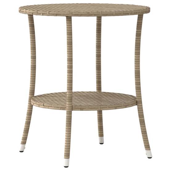 Chaises inclinables de jardin en résine tressée beige avec table 45 x 50 cm - PANGIVO - Image 6
