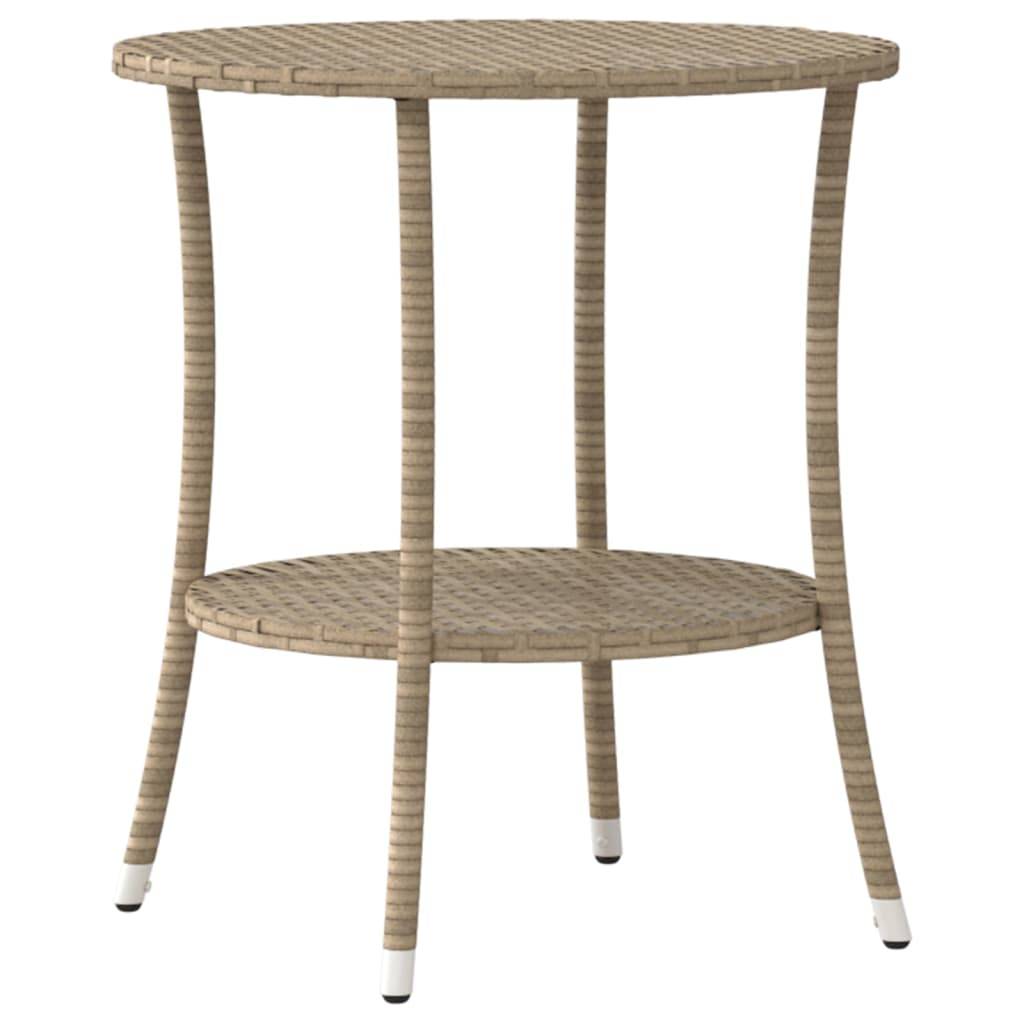 Chaises inclinables de jardin en résine tressée beige avec table 45 x 50 cm - PANGIVO - Image 6