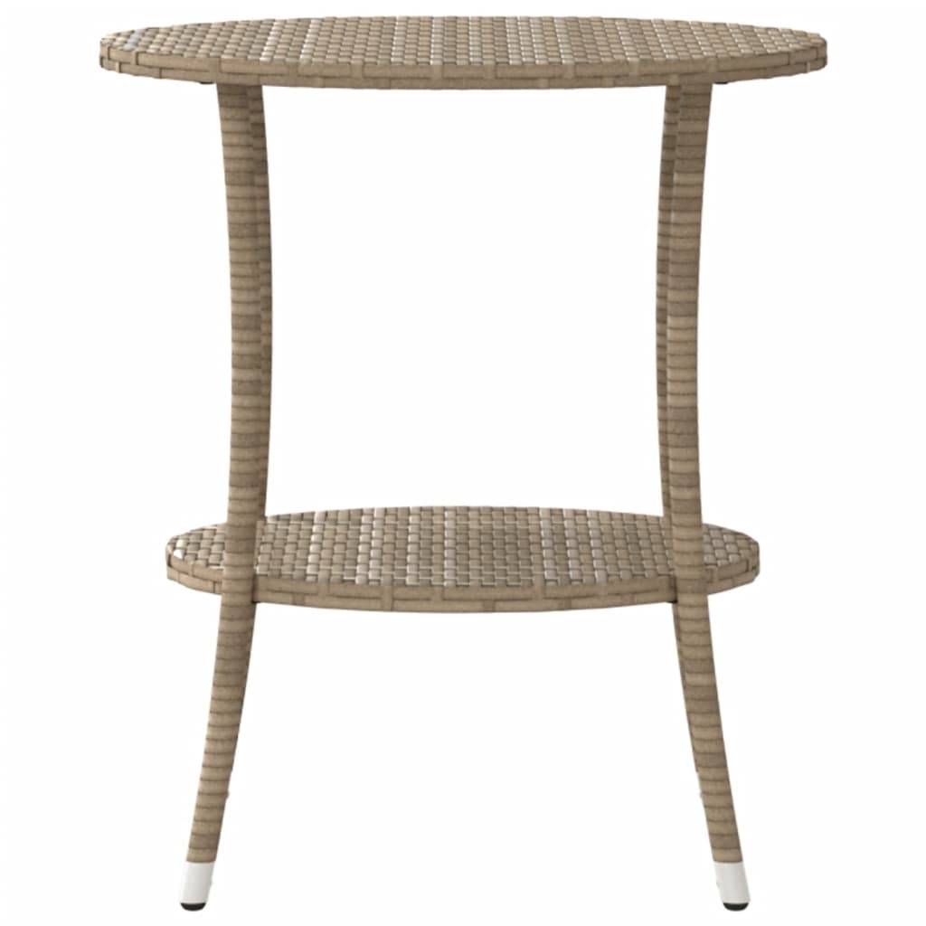 Chaises inclinables de jardin en résine tressée beige avec table 45 x 50 cm - PANGIVO - Image 7