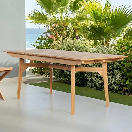 Table de jardin en teck 180 cm Kino - Image 2