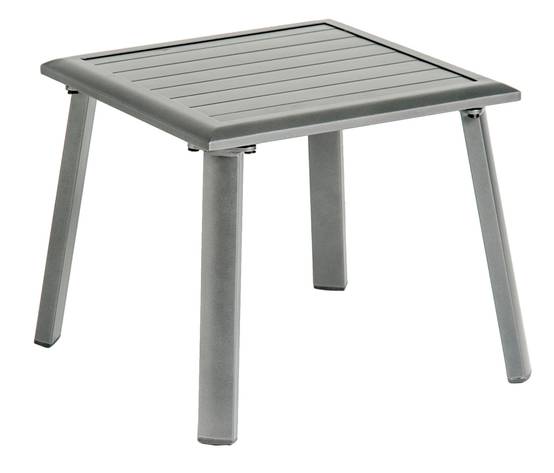 Table basse carrée en aluminium gris Alexander Rose - Image 1