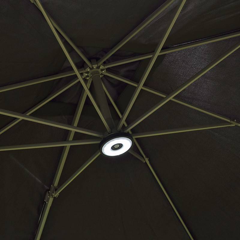 Parasol déporté noir 3x3 m Celestia - Gecko Jardin - Imagen 7
