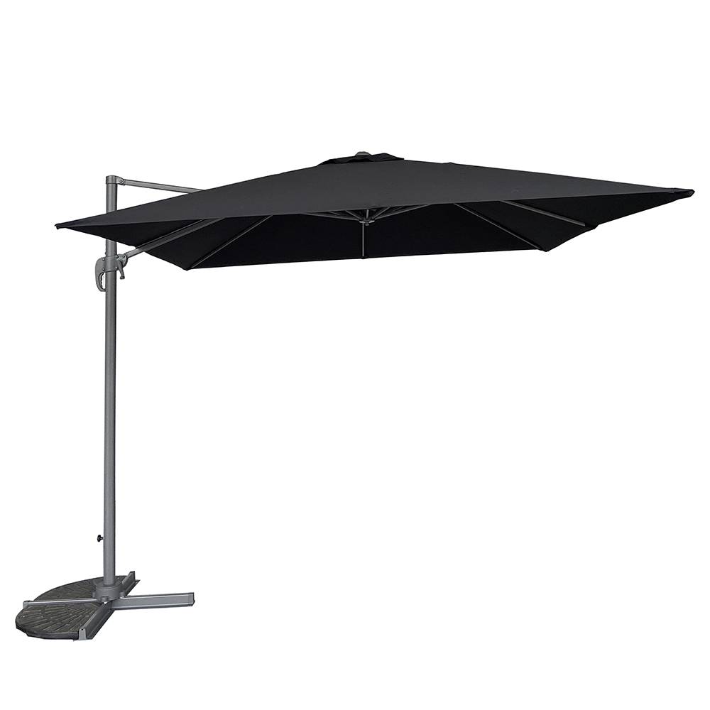 Parasol déporté noir 3x3 m Celestia - Gecko Jardin - Imagen 2