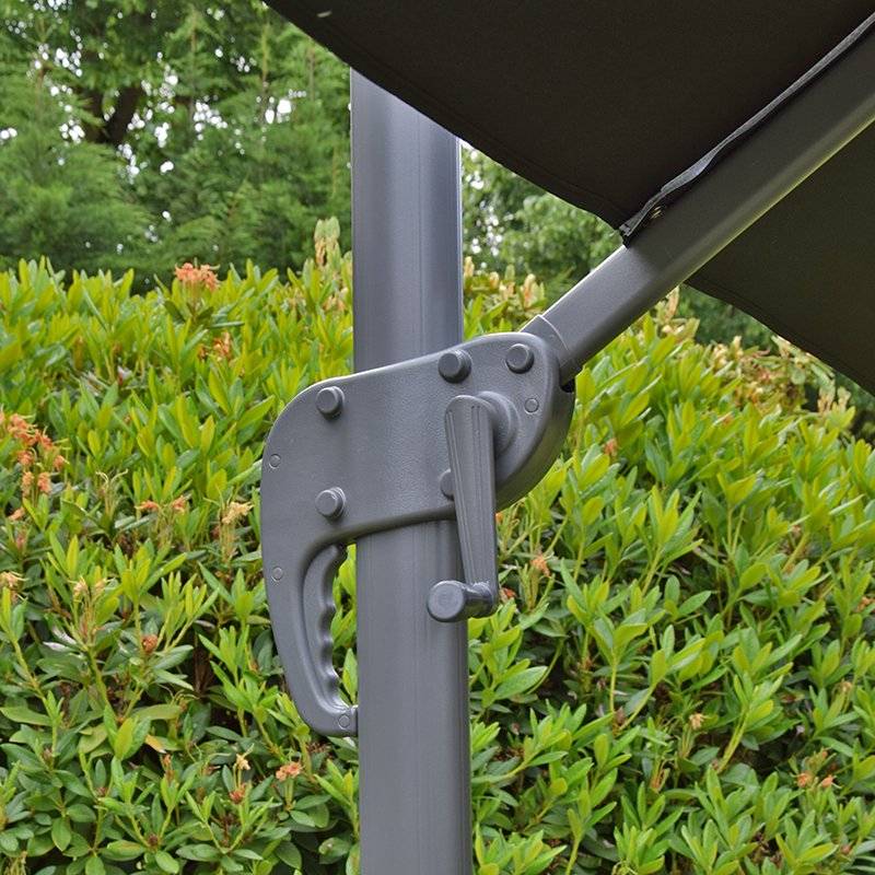 Parasol déporté noir 3x3 m Celestia - Gecko Jardin - Imagen 3