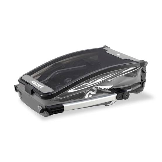 FUXTEC - Remorque vélo gris - FUXTEC Sport Cruiser - charge max. 45kg, 2 ceintures 5 points, Enfants Poussette Pliable - Image 9
