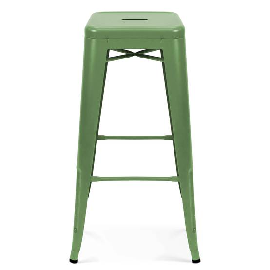 Oviala - Tabouret de bar en métal mat vert cactus Indus - Oviala - Image 2