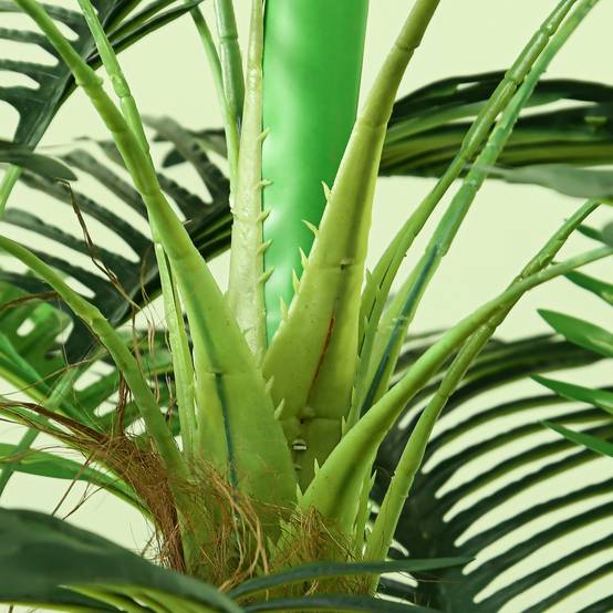 Palmier Artificiel Réaliste Plastique Intérieur Extérieur Branches Flexibles 160cm - ComfortXL Outdoor Living - Image 10